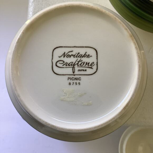 Vintage Noritake 8755 “Picnic” Coffee Set – 3 Pc – Japan 1972 Rare MCM. - Picture 4 of 13